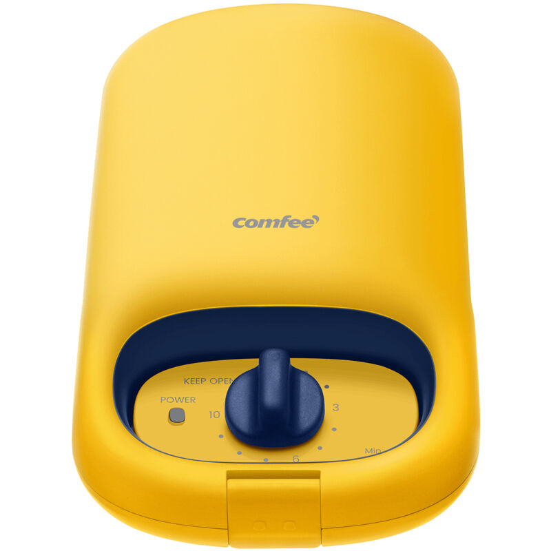 foto del prodotto comfee monsterchef mcjk1312p201 - tostiera a piastra, 800950w, 3 piastre antiaderenti, indicatori luminosi, colore giallo