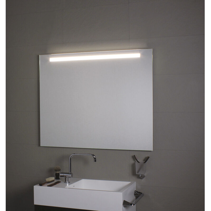 foto del prodotto comfort line led lc0343 specchio lunghezza 100 altezza 70 illuminazione frontale superiore codice prod lc0343 koh i noor