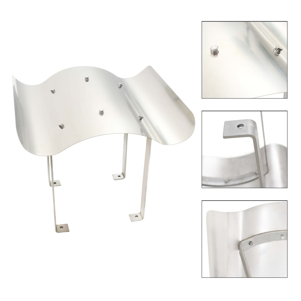 foto del prodotto comignolo per canna fumaria in acciaio inossidabile argento cod mxl 65671