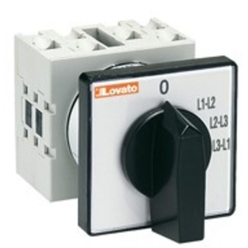 foto del prodotto commutatore voltmetro f f f n 7 pos. montaggio frontale lovato cod. gx1666u 