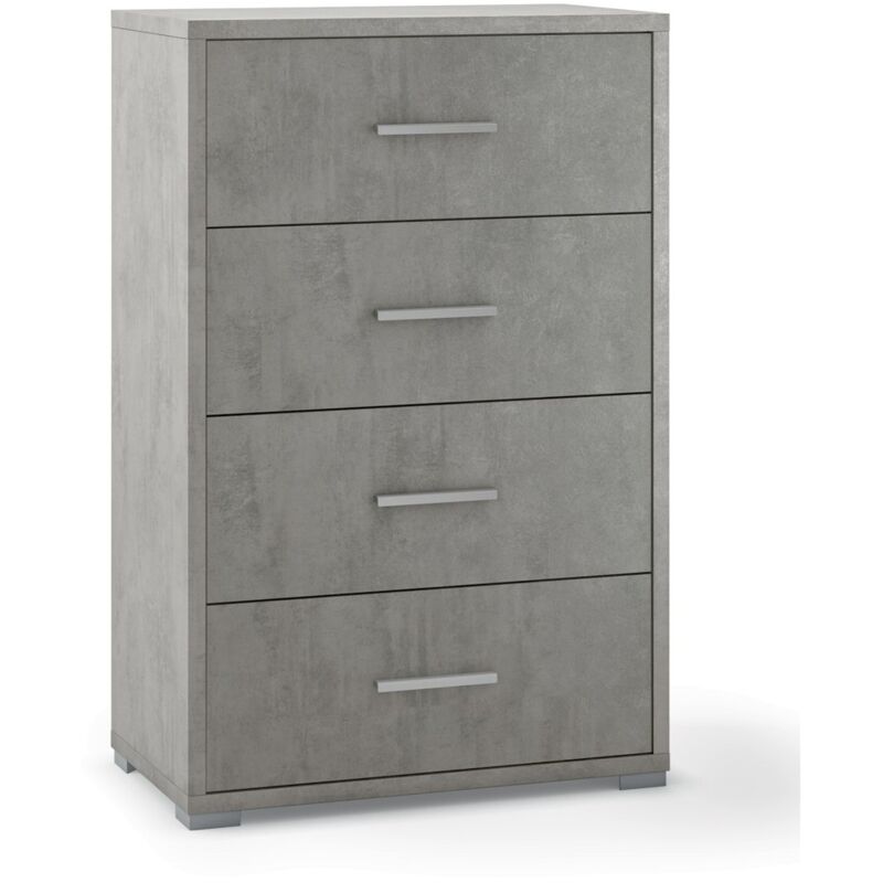 foto del prodotto como cassettiera grigio 4 cassetti da ufficio camera moderna documenti in legno