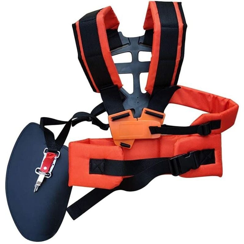 foto del prodotto comoda imbracatura regolabile per lo sforzo, pratica imbracatura per spalla comoda per decespugliatore, tosaerba, accessorio universale per macchine