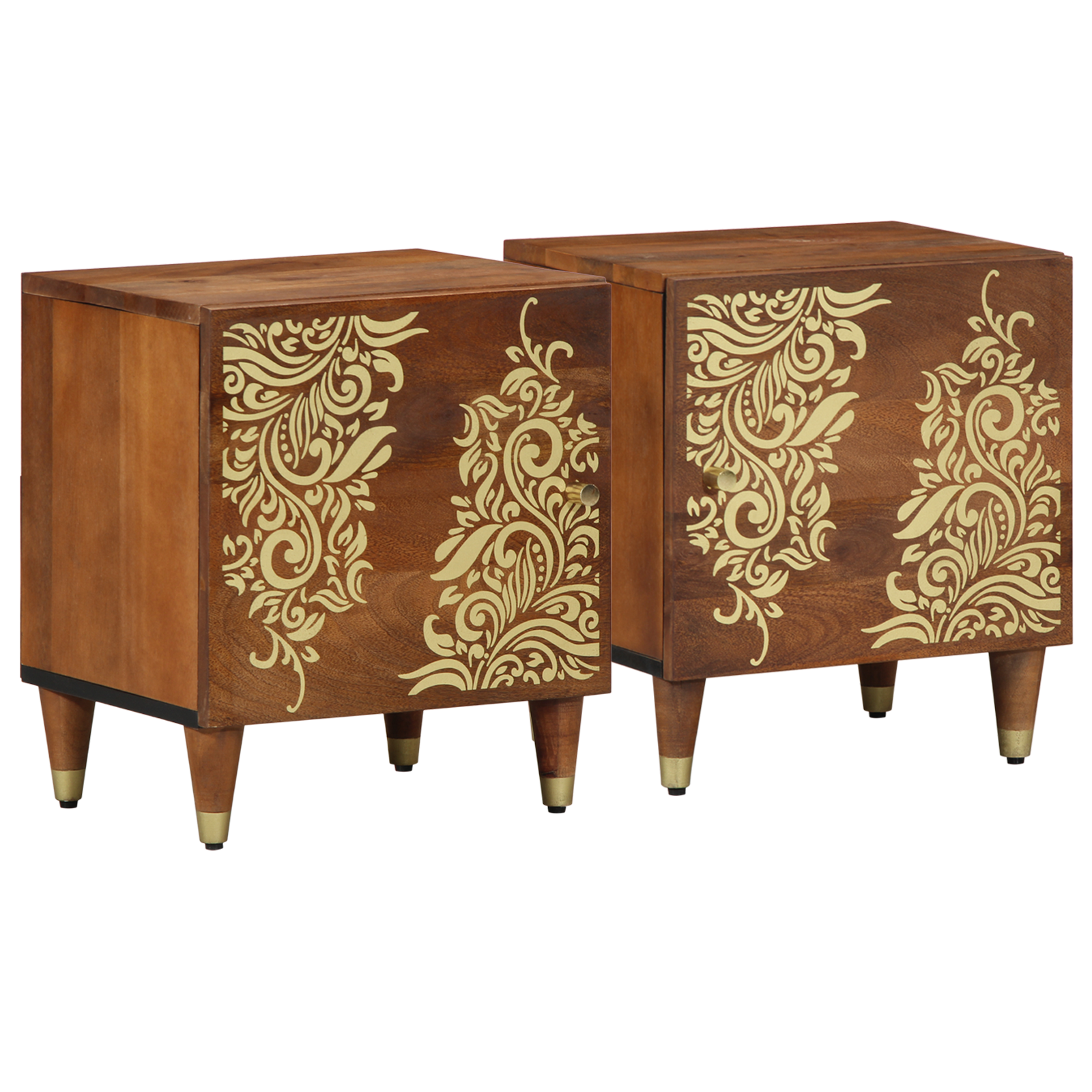 foto del prodotto comodini 2 pcs 40x33x46 cm legno massello mango