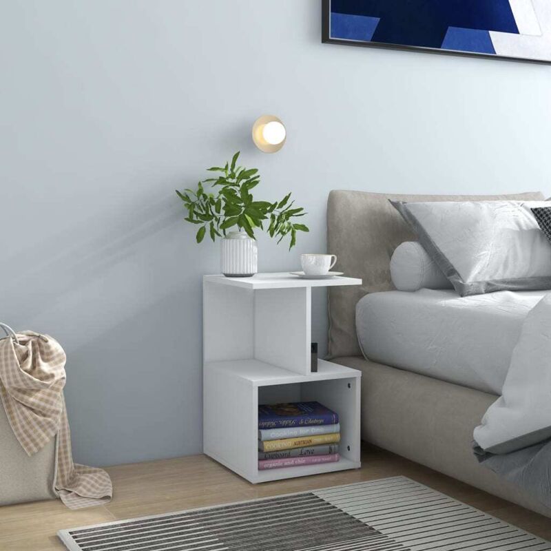 foto del prodotto comodini 2 pz bianchi 35x35x55 cm in legno multistrato vidaxl