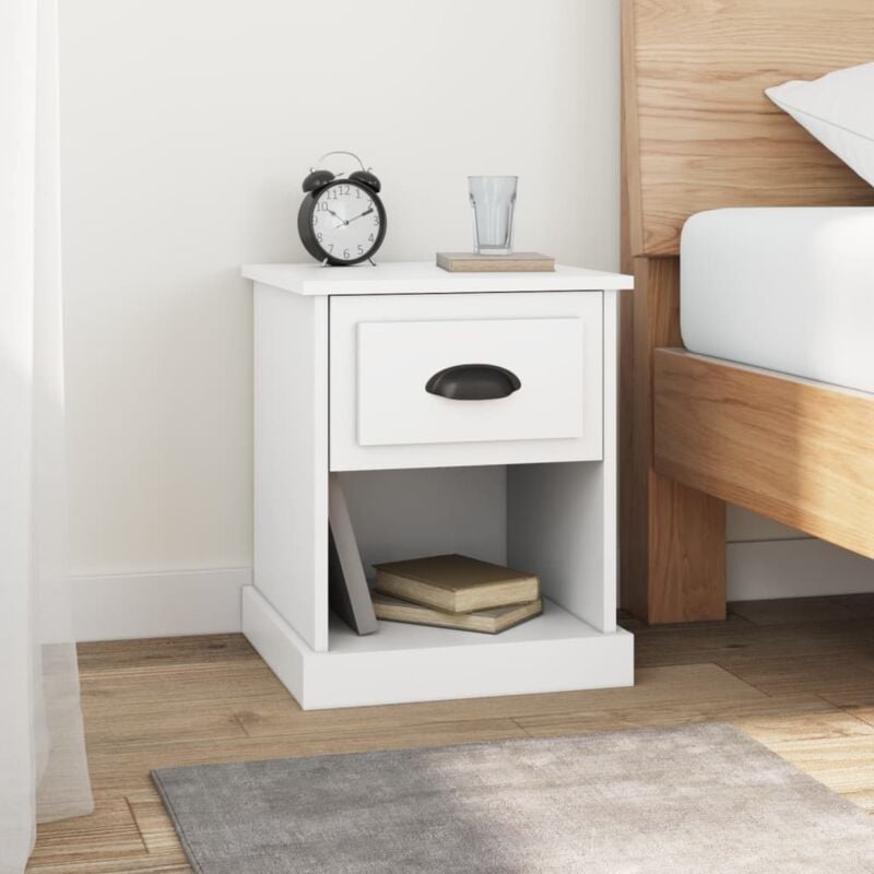 foto del prodotto comodini 2 pz bianchi 39x39x47,5 cm in legno multistrato vidaxl