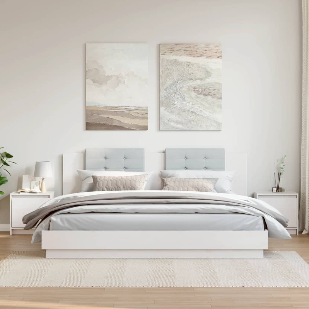 foto del prodotto comodini 2 pz bianchi 40x30,5x40 cm in legno massello di pino vidaxl