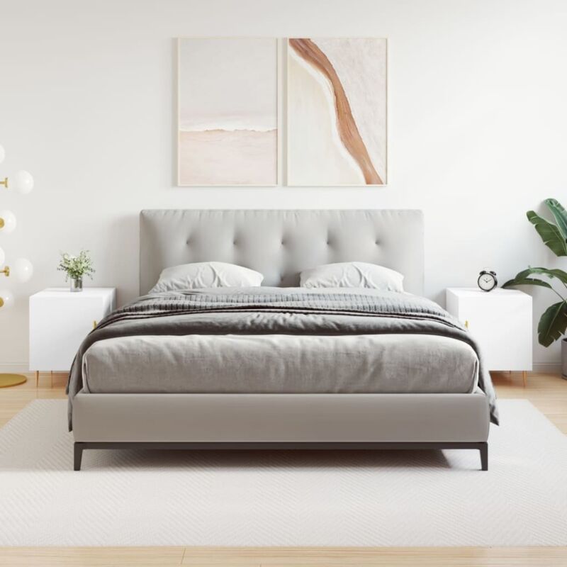 foto del prodotto comodini 2 pz bianchi 40x40x50 cm in legno multistrato vidaxl