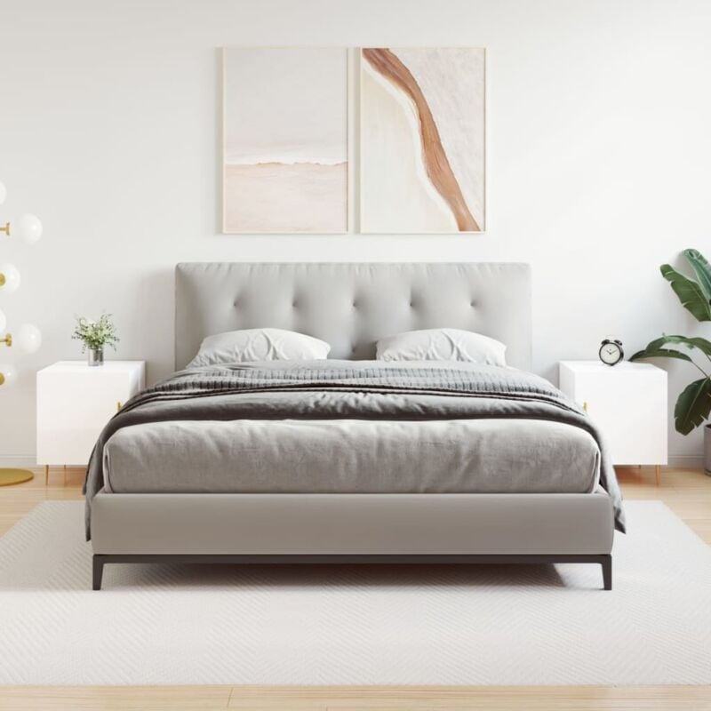 foto del prodotto comodini 2 pz bianco lucido 40x40x50 cm in legno multistratocod mxl 127217