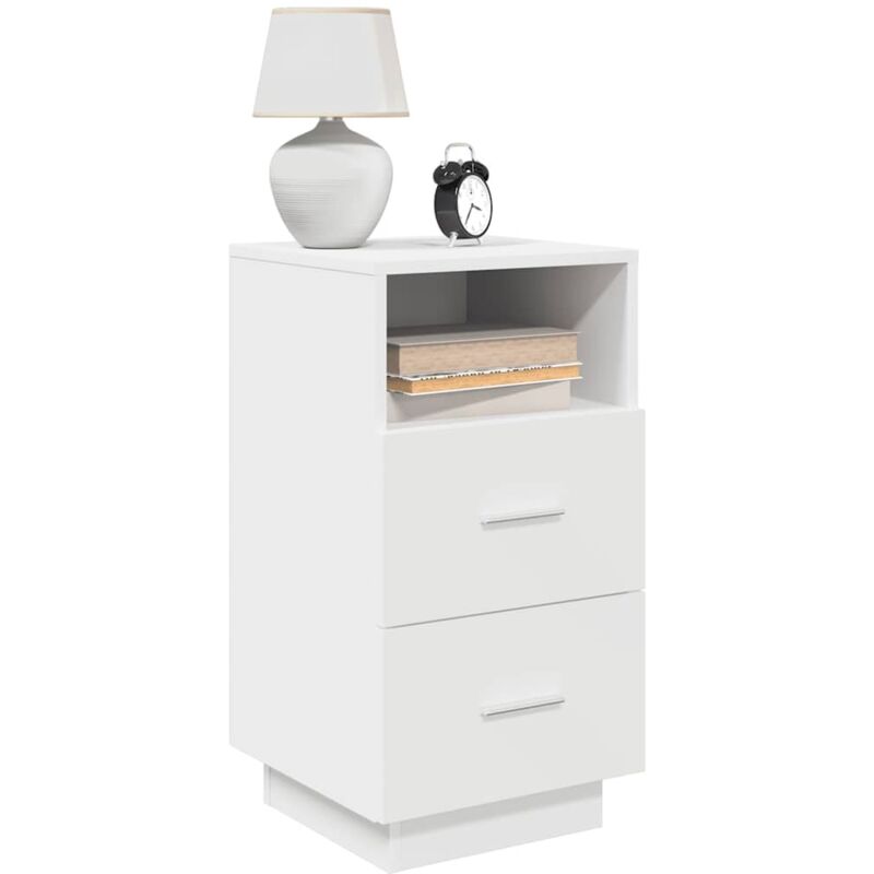 foto del prodotto comodini 2 pz con 2 cassetti bianchi 36x36x68 cm vidaxl
