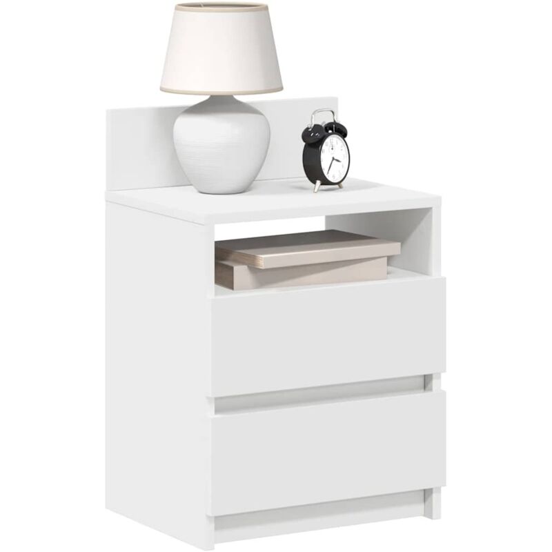 foto del prodotto comodini 2 pz con 2 cassetti bianchi 40x33x60 cm - vidaxl