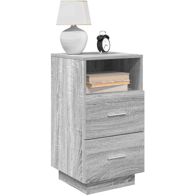 foto del prodotto comodini 2 pz con 2 cassetti grigio sonoma 36x36x68 cm vidaxl
