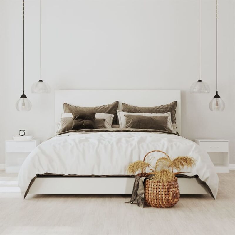 foto del prodotto comodini 2 pz con cassetto in bianco lucido vidaxl