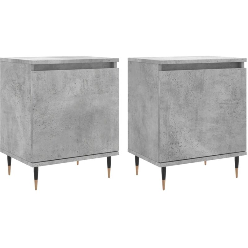 foto del prodotto comodini 2 pz grigio cemento 40x30x50 cm in legno multistrato vidaxl