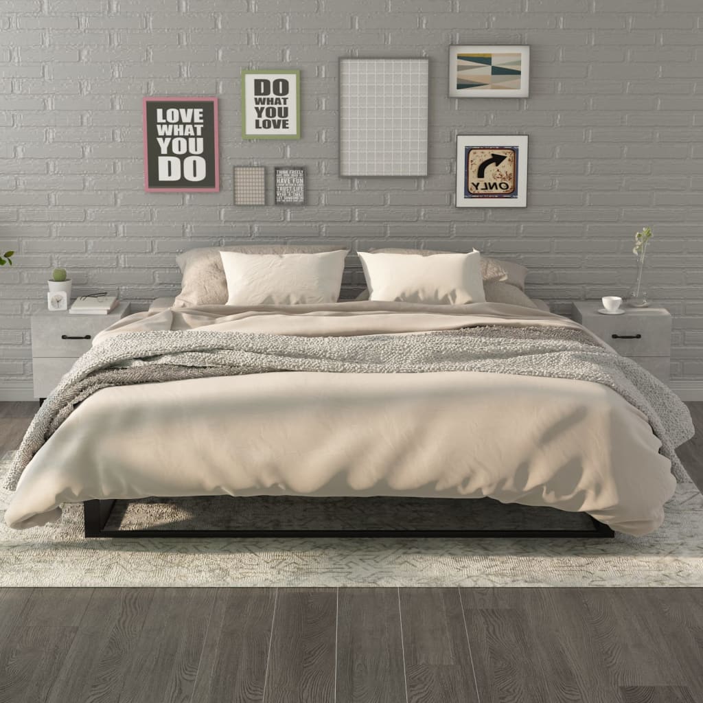 foto del prodotto comodini 2 pz grigio cemento 40x35x47,5 cm cod mxl 30566