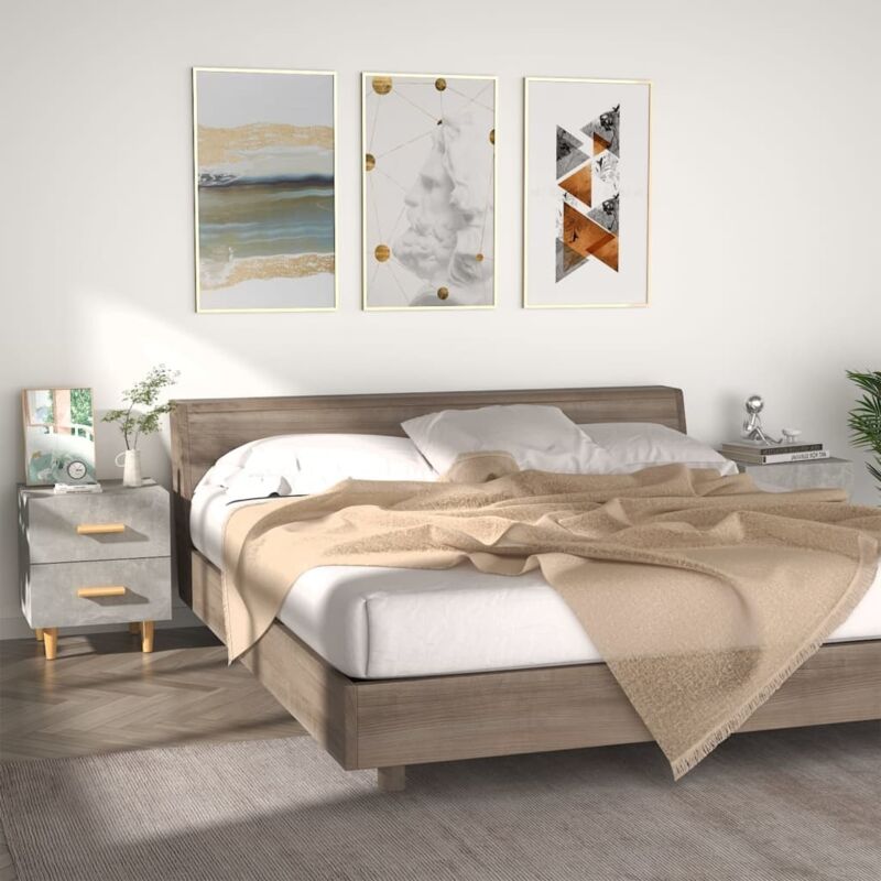 foto del prodotto comodini 2 pz grigio cemento 40x35x47,5 cm vidaxl