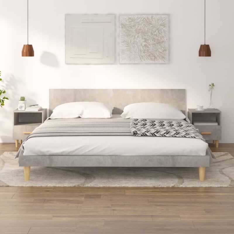 foto del prodotto comodini 2 pz grigio cemento 40x35x47 cm vidaxl