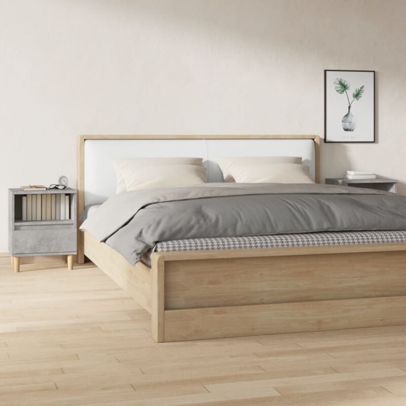 foto del prodotto comodini 2 pz grigio cemento 40x35x50 cm vidaxl