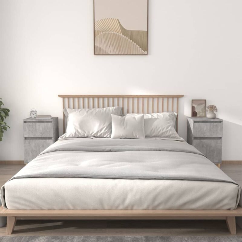 foto del prodotto comodini 2 pz grigio cemento 40x35x70 cm vidaxl