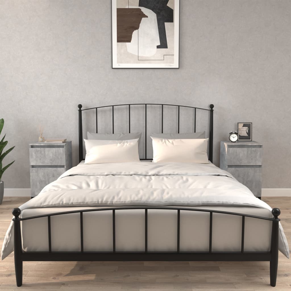 foto del prodotto comodini 2 pz grigio cemento 40x35x70 cmcod mxl 102305