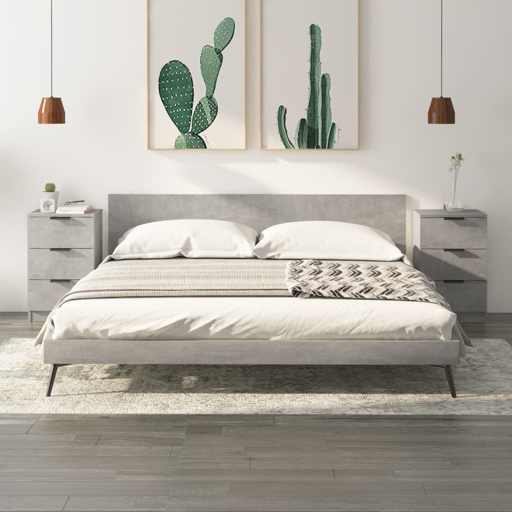 foto del prodotto comodini 2 pz grigio cemento 40x36x65 cm cod mxl 49020