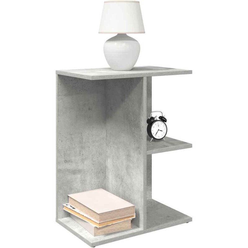 foto del prodotto comodini 2 pz grigio cemento 46,5x29x61 cm in legno multistrato vidaxl