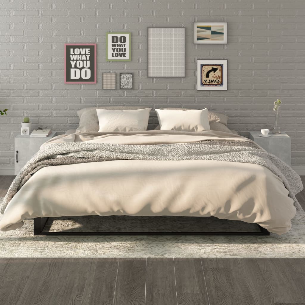 foto del prodotto comodini 2 pz grigio cemento in legno multistrato cod mxl 29960