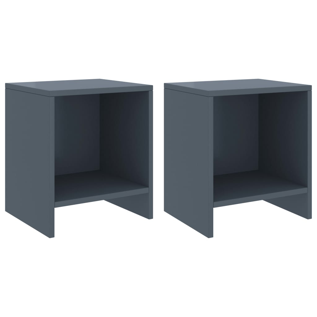 foto del prodotto comodini 2 pz grigio chiaro 35x30x40 cm in pino massello cod mxl 29888
