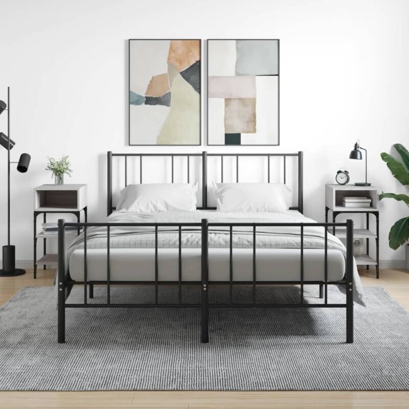 foto del prodotto comodini 2 pz grigio sonoma 35x34,5x70 cm in legno multistrato vidaxl
