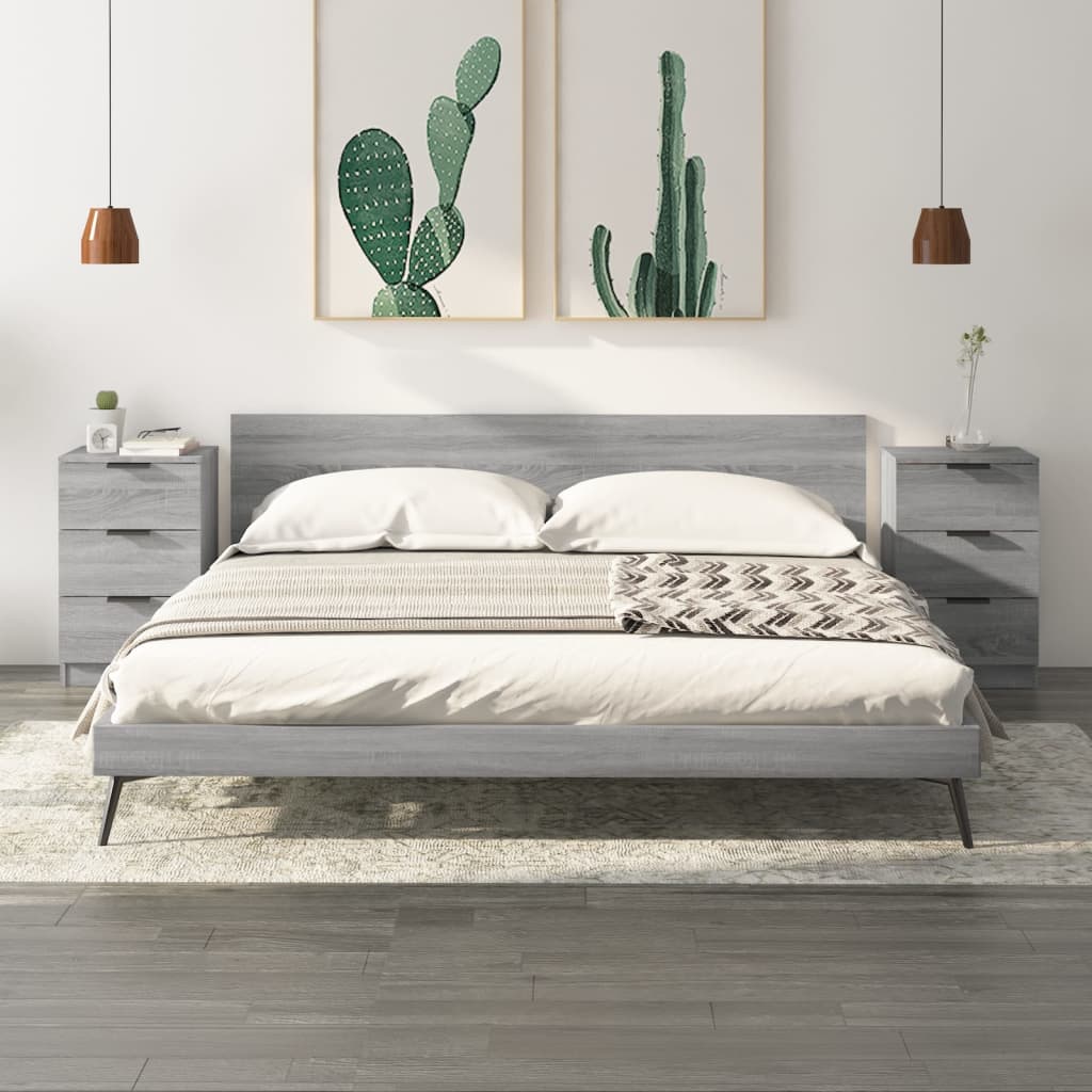 foto del prodotto comodini 2 pz grigio sonoma 40x36x65 cm cod mxl 52544