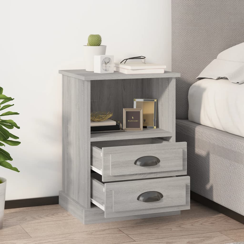 foto del prodotto comodini 2 pz grigio sonoma 43x36x60 cmcod mxl 78313
