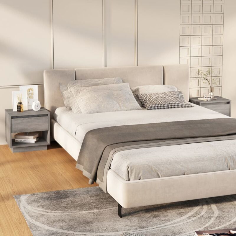 foto del prodotto comodini 2 pz grigio sonoma 45x34x44 cm in truciolato vidaxl