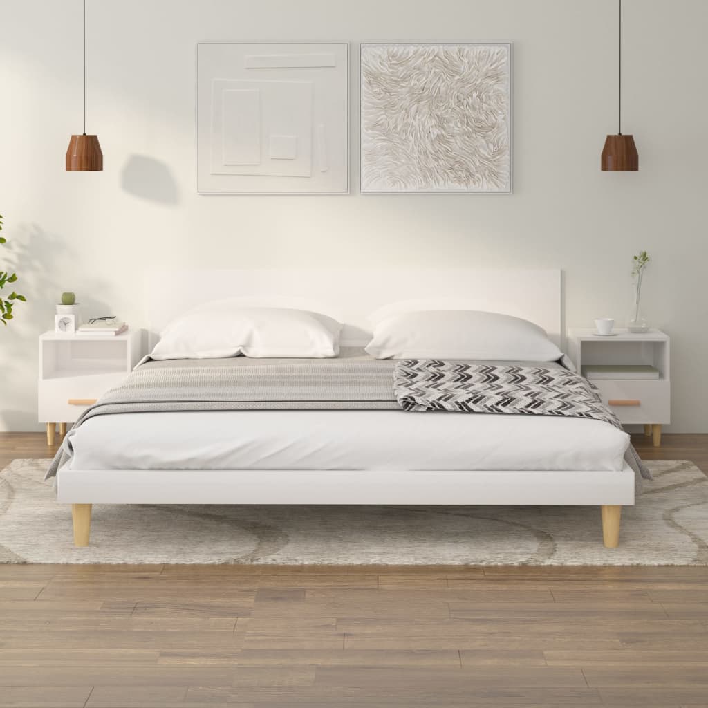 foto del prodotto comodini 2 pz in bianco lucido 40x35x47 cm cod mxl 30235