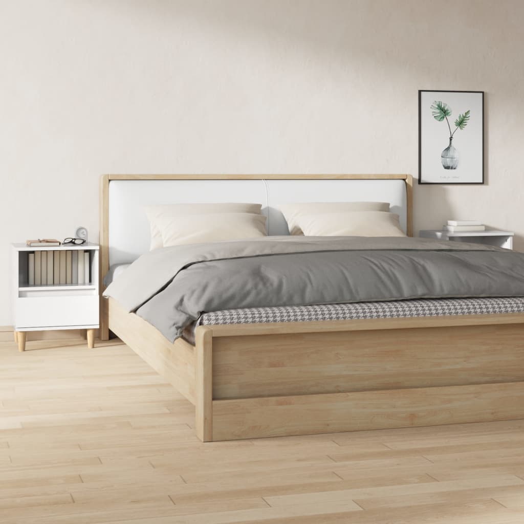 foto del prodotto comodini 2 pz in bianco lucido 40x35x50 cm cod mxl 30177