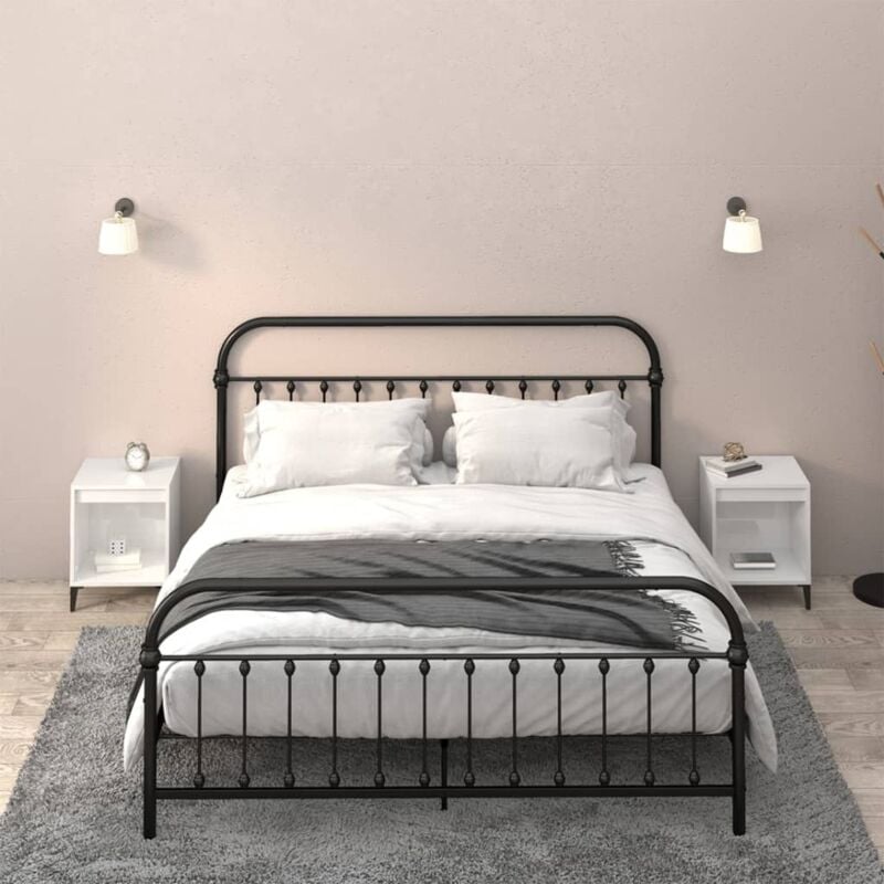 foto del prodotto comodini 2 pz in bianco lucido 40x35x50 cm vidaxl