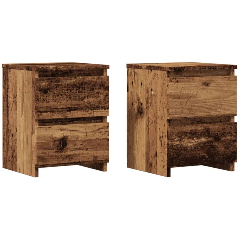 foto del prodotto comodini 2 pz legno antico 30x30x40 cm in legno multistrato vidaxl