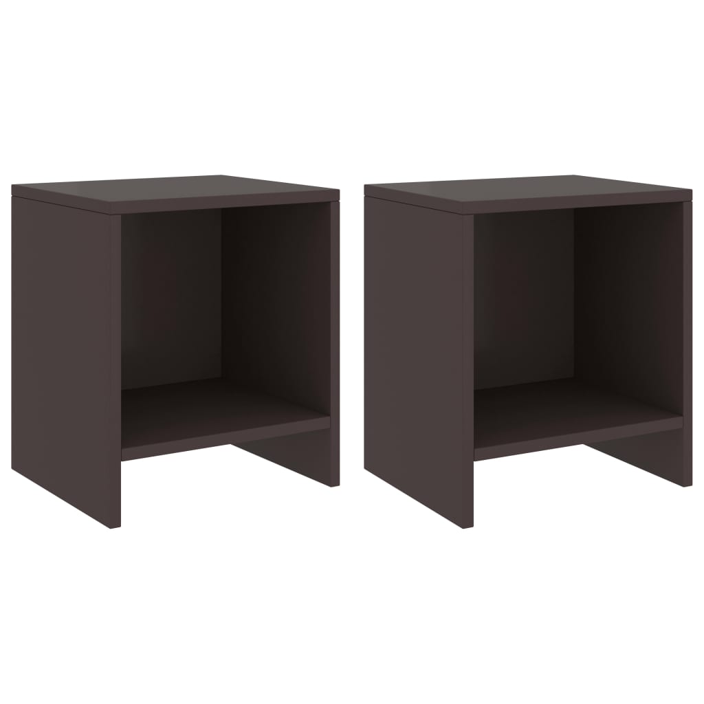 foto del prodotto comodini 2 pz marrone scuro 35x30x40 cm in pino massello