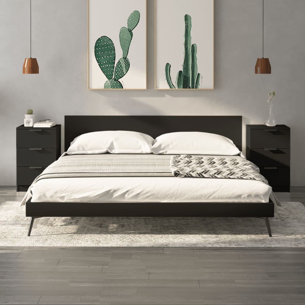 foto del prodotto comodini 2 pz neri 40x36x65 cmcod mxl 127156