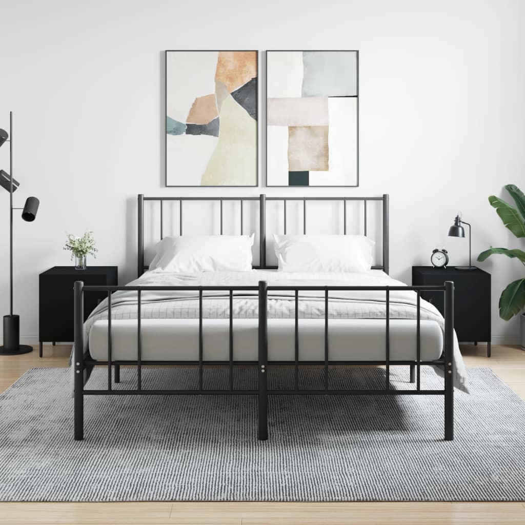 foto del prodotto comodini 2 pz neri 40x40x50 cm in legno multistrato