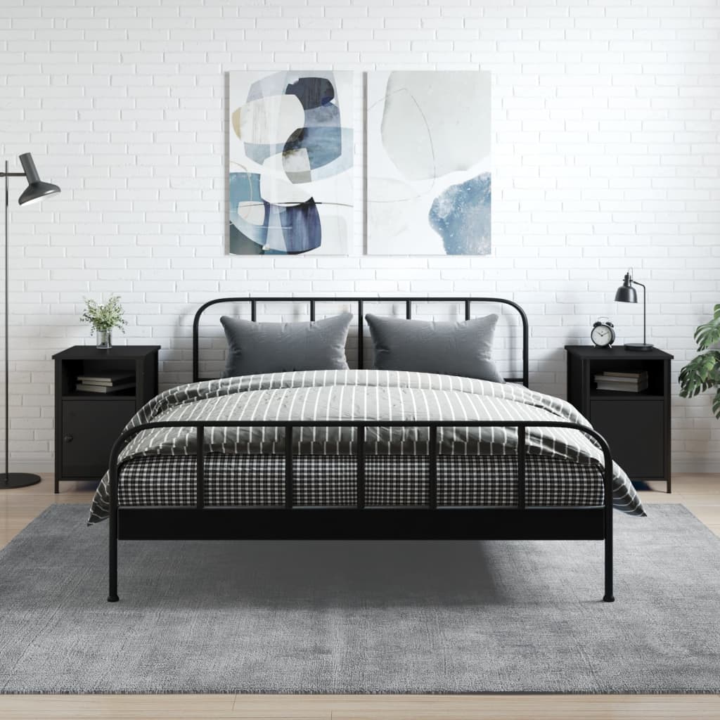 foto del prodotto comodini 2 pz neri 40x42x60 cm in legno multistratocod mxl 102338