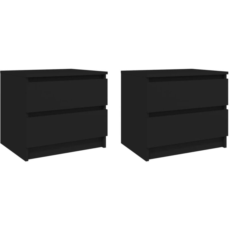 foto del prodotto comodini 2 pz neri 50x39x43,5 cm in legno multistrato vidaxl