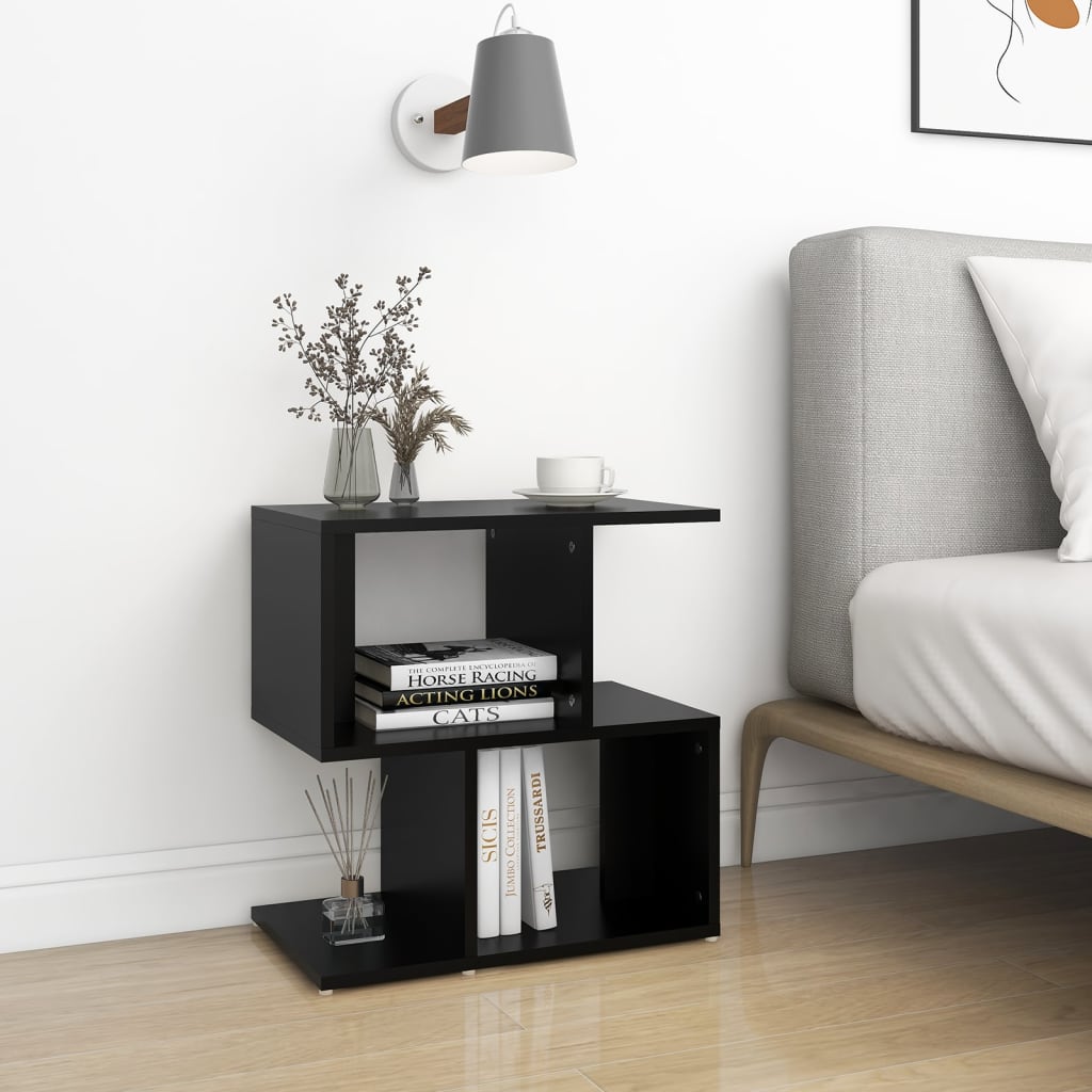 foto del prodotto comodini 2 pz nero 50x30x51,5 cm in truciolato cod mxl 31074