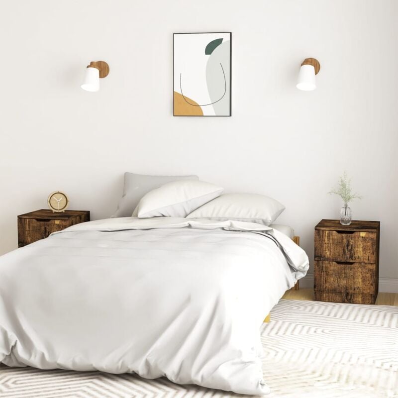 foto del prodotto comodini 2 pz rovere fumo 40x40x50 cm in legno multistrato - vidaxl