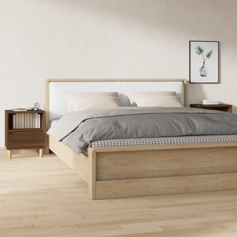 foto del prodotto comodini 2 pz rovere marrone 40x35x50 cm vidaxl