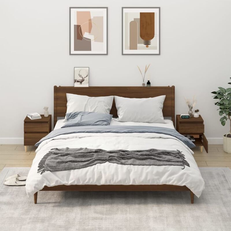 foto del prodotto comodini 2 pz rovere marrone 40x35x50 cm vidaxl