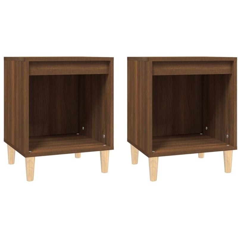 foto del prodotto comodini 2 pz rovere marrone 40x35x50 cm vidaxl