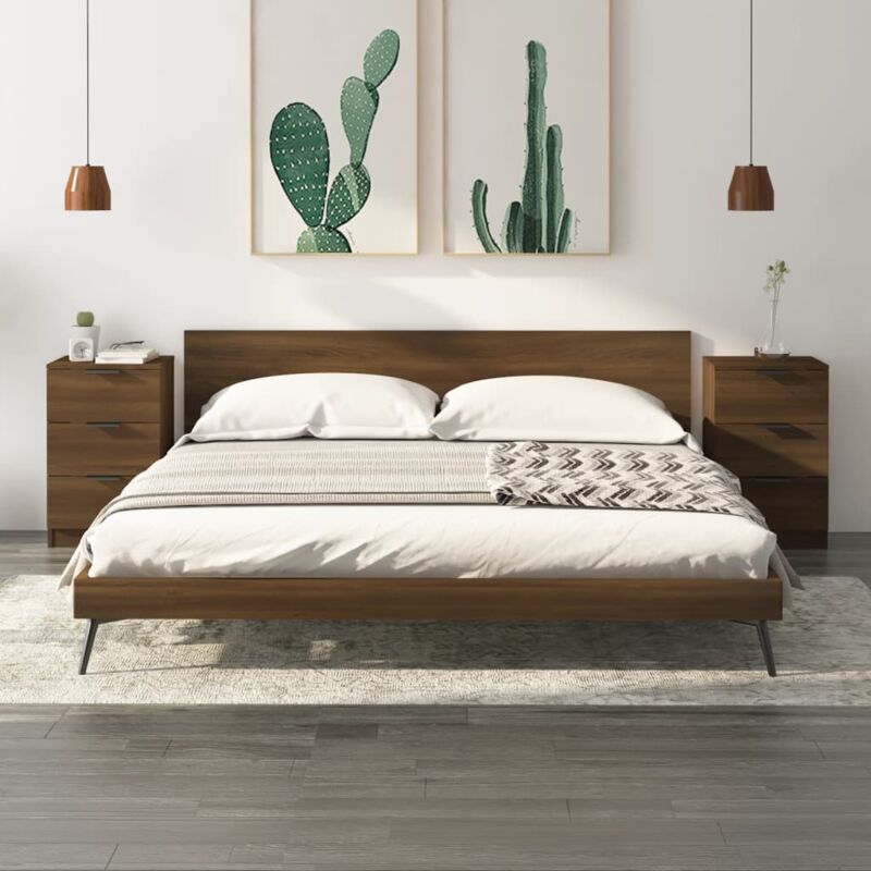 foto del prodotto comodini 2 pz rovere marrone 40x36x65 cm vidaxl