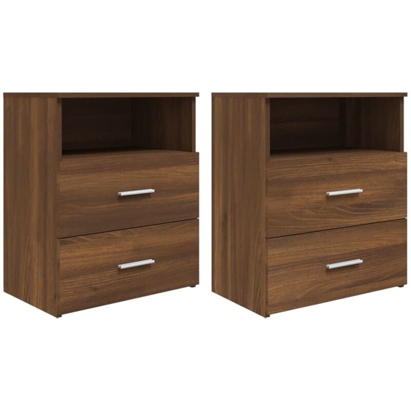 foto del prodotto comodini 2 pz rovere marrone 50x32x60 cm vidaxl