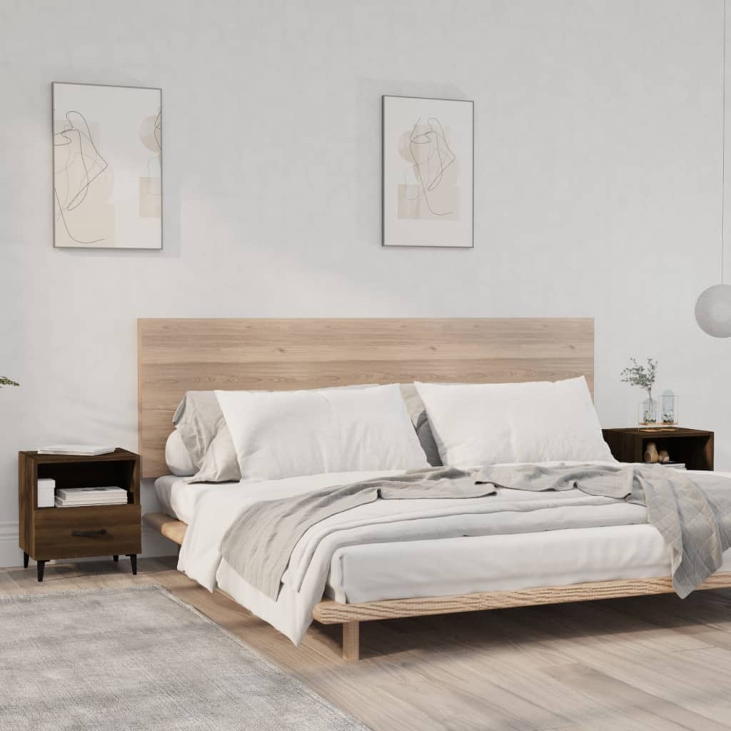 foto del prodotto comodini 2 pz rovere marrone in legno multistrato cod mxl 30054