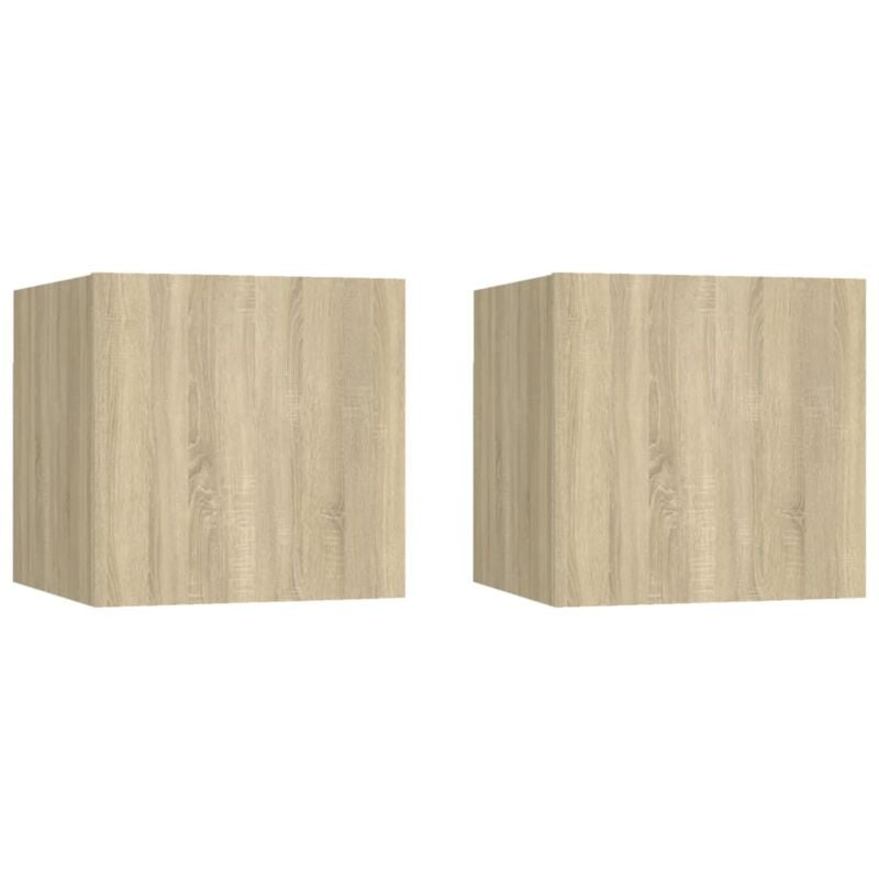 foto del prodotto comodini 2 pz rovere sonoma 30,5x30x30 cm in truciolato vidaxl