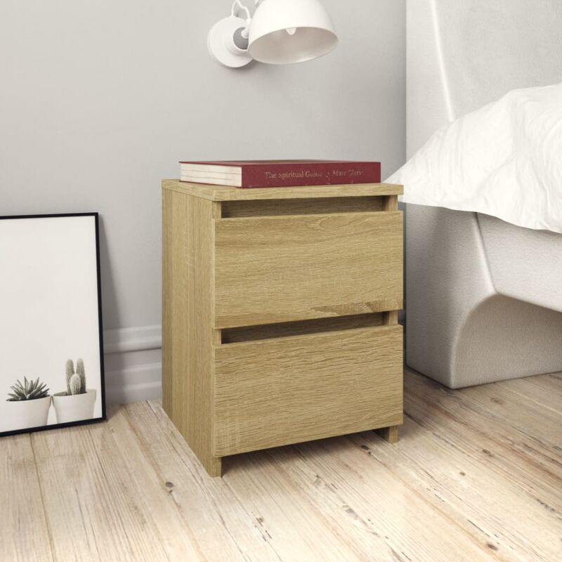 foto del prodotto comodini 2 pz rovere sonoma 30x30x40 cm in legno multistrato vidaxl